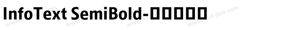 InfoText SemiBold字体转换